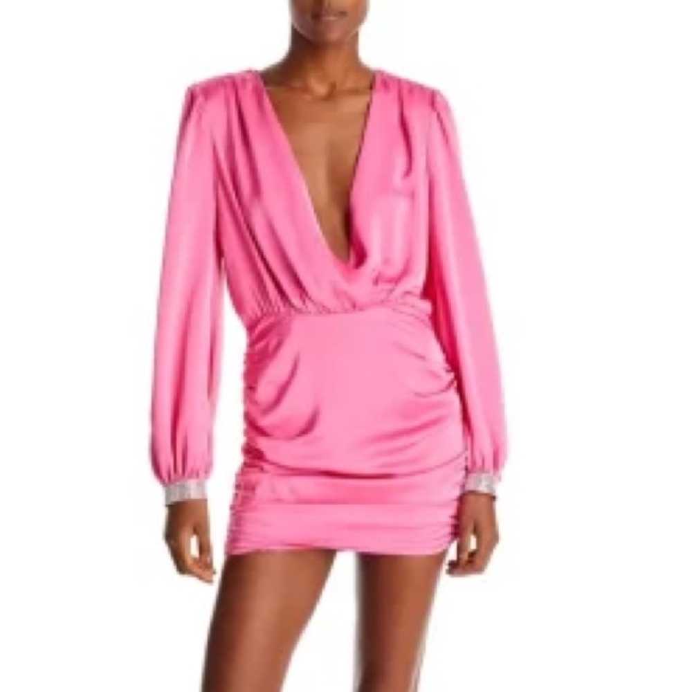Ramy Brooke Foxy Embellished Cuff Dress in Pink